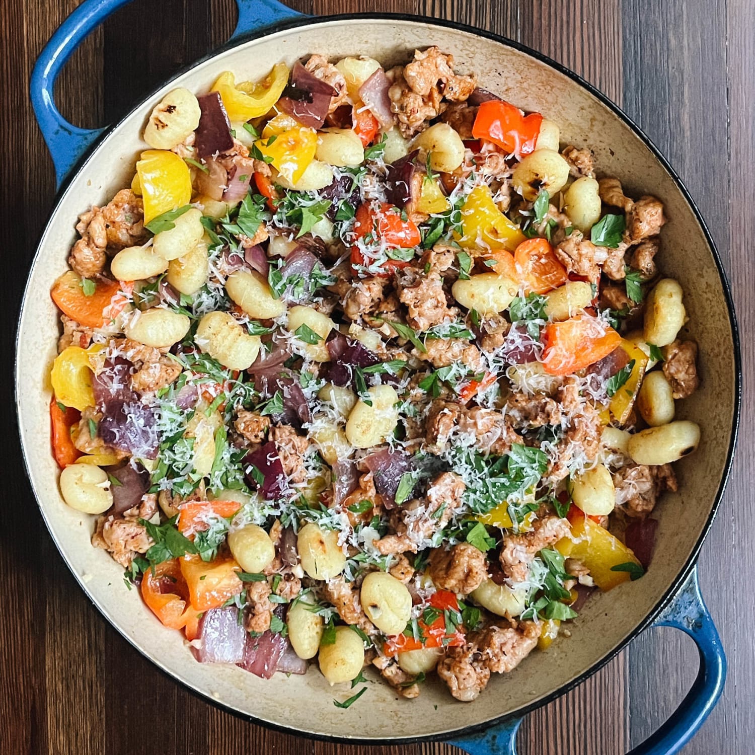 Gnocchi and turkey sausage skillet
