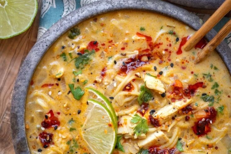 Thai Curry Rotisserie Chicken Soup